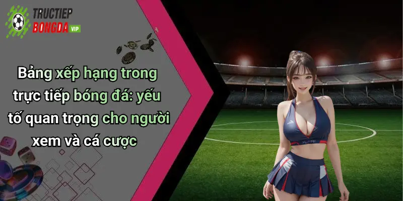 Bảng xếp hạng trong trực tiếp bóng đá: yếu tố quan trọng cho người xem và cá cược